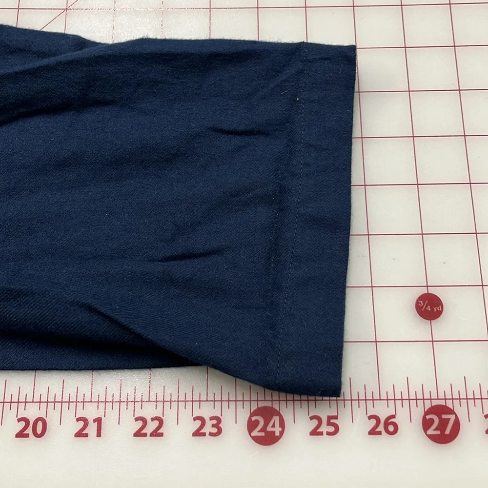 RALPH LAUREN NWT Men's Long SLV 1 Pocket Navy/White Trim Cotton Pajama Top SZ L - Picture 13 of 16